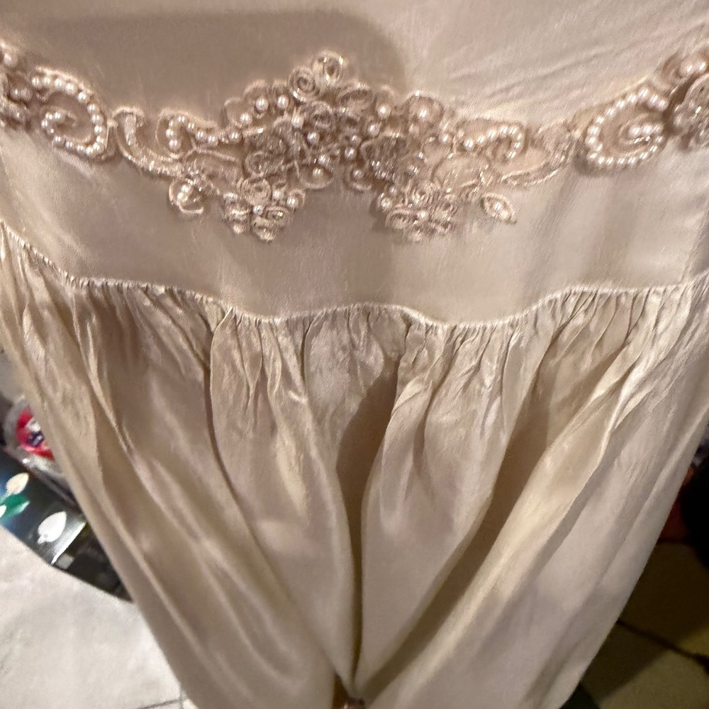 STUNNING Vintage Cachet Bridal Dress Strapless Evening Gown Beaded Ivory Lace 8 - Picture 5 of 6